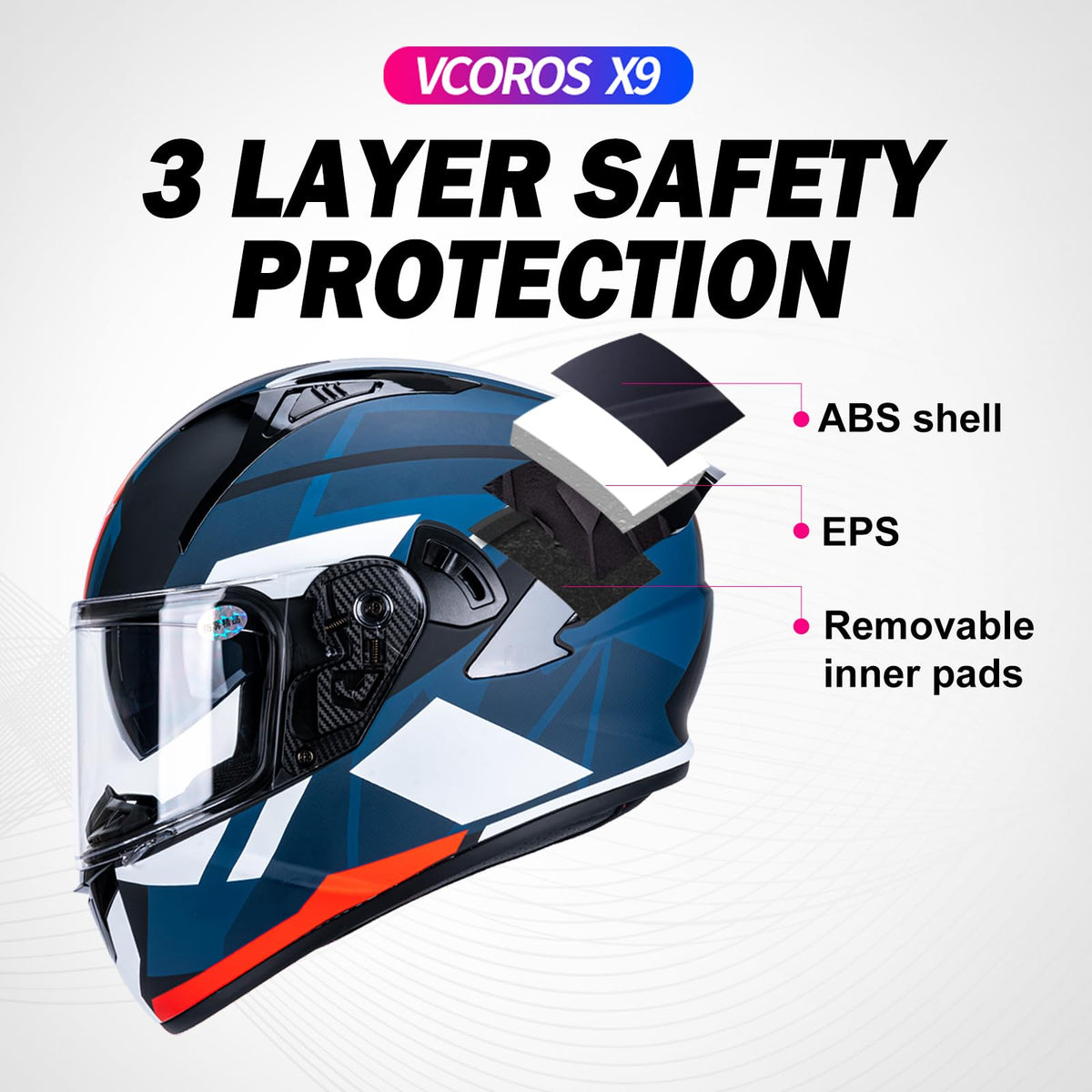 Full Face Dual Visor Motorcycle Helmet M635598