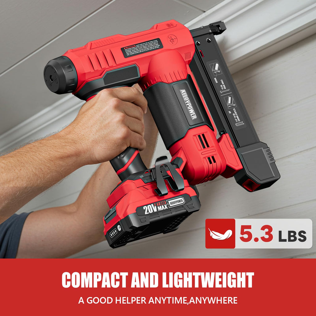 2 in 1 Cordless Brad Nailer and Electric Stapler with Battery and Charger O681859