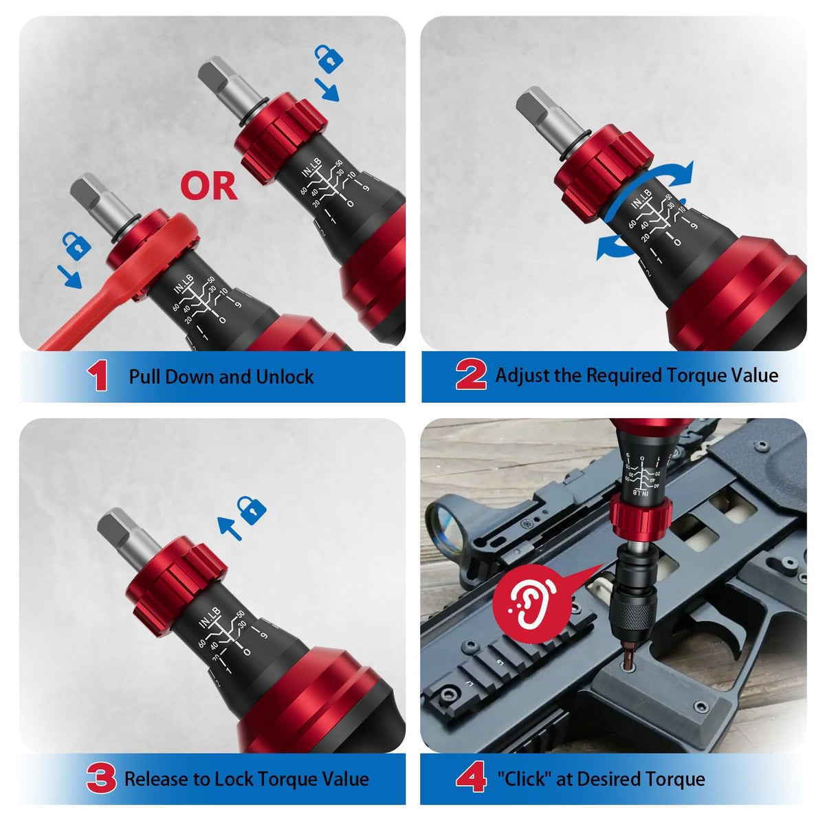 1/4" Torque Screwdriver 36 PCS Set J63559