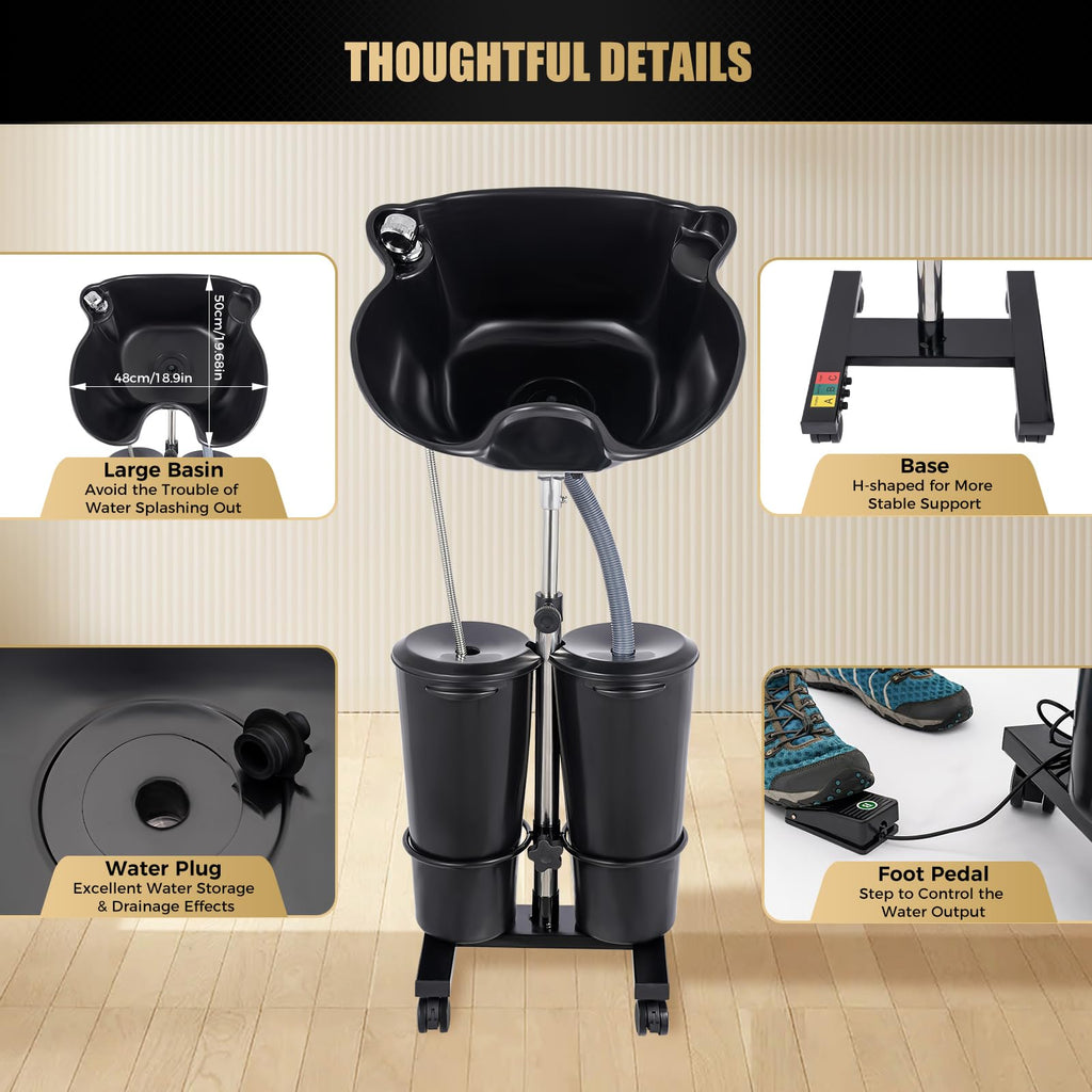 Portable Shampoo Bowl with Electric Pump Z4388