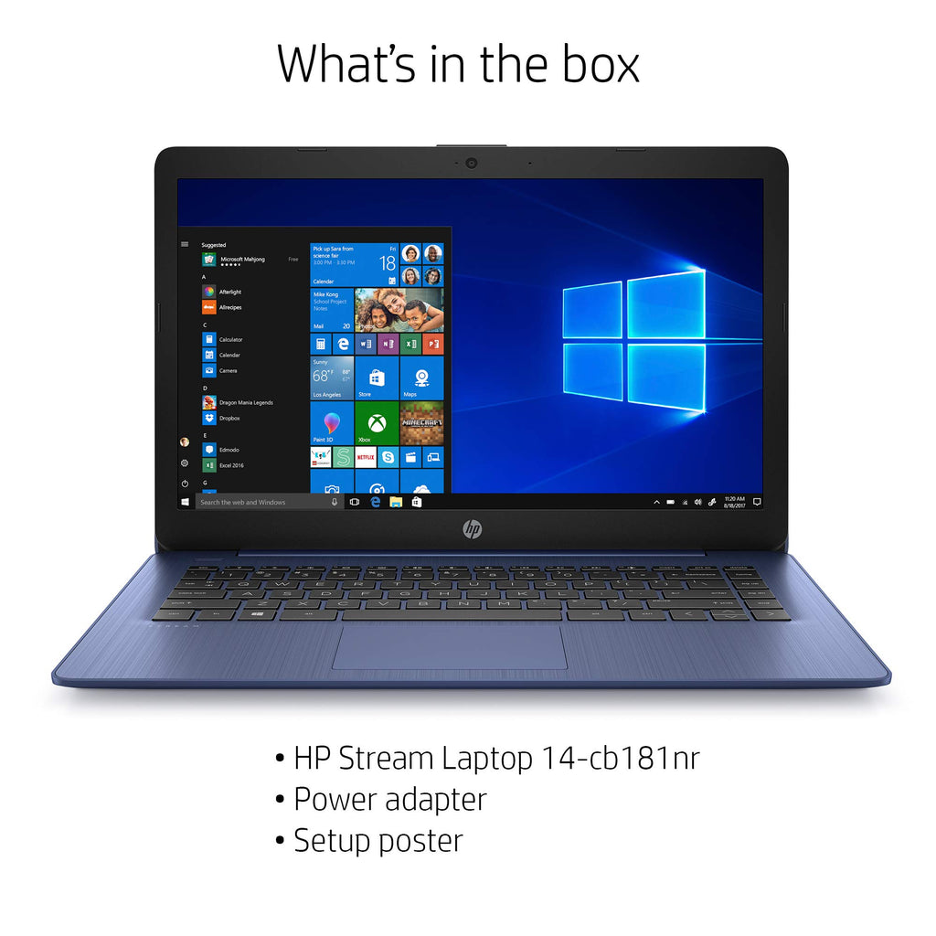 14-inch Laptop, Intel Celeron N4000, 4 GB RAM, 32 GB eMMC, Royal Blue S6728