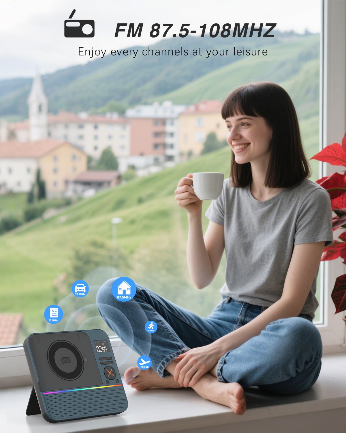 Portable CD Player with Bluetooth T8176