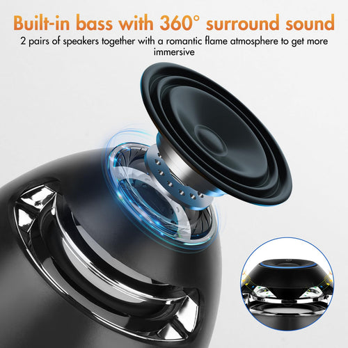 2 Pack Outdoor Bluetooth Flame Speakers with Stakes T85105
