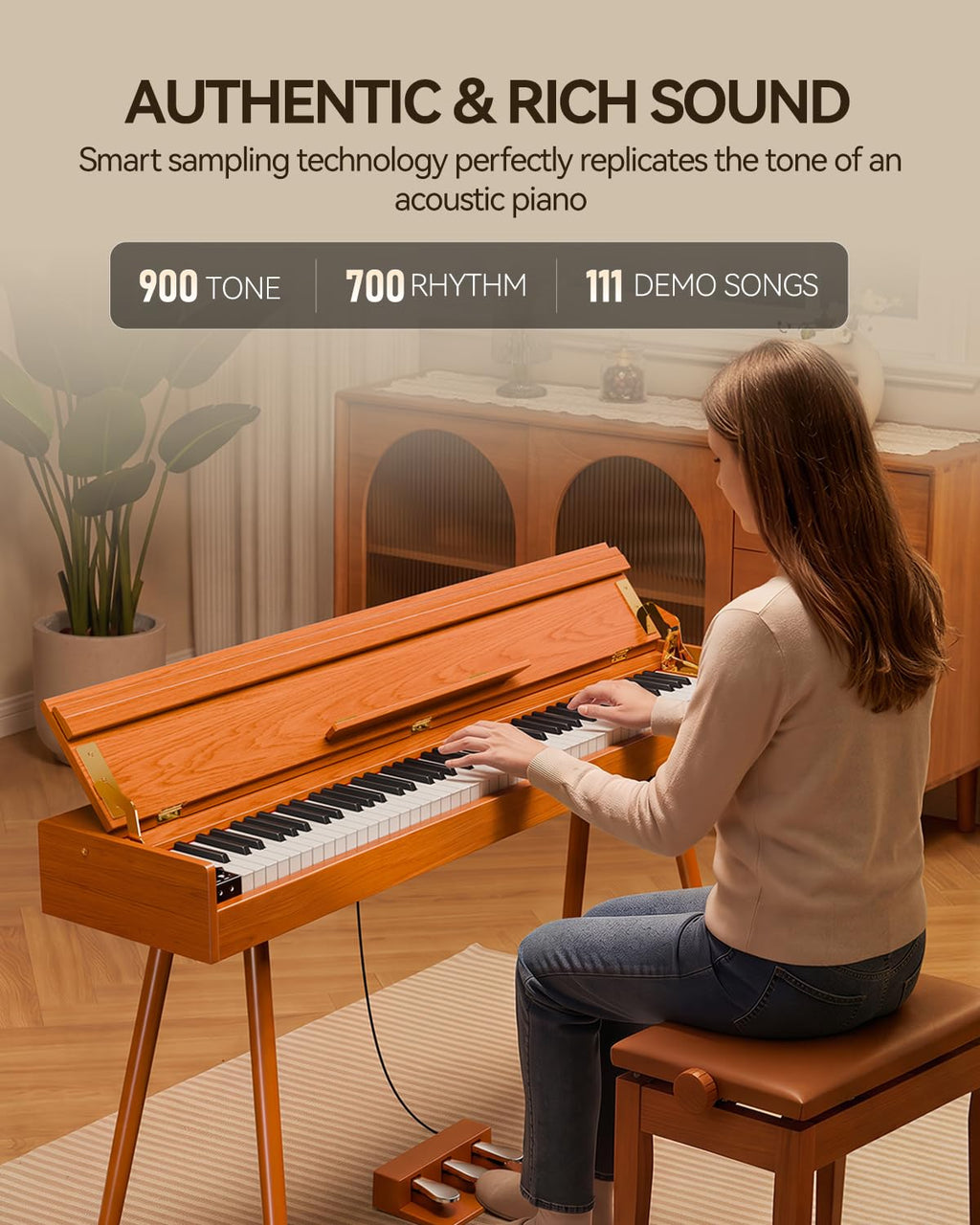 88-Key Weighted Hammer Action Digital Piano W5550