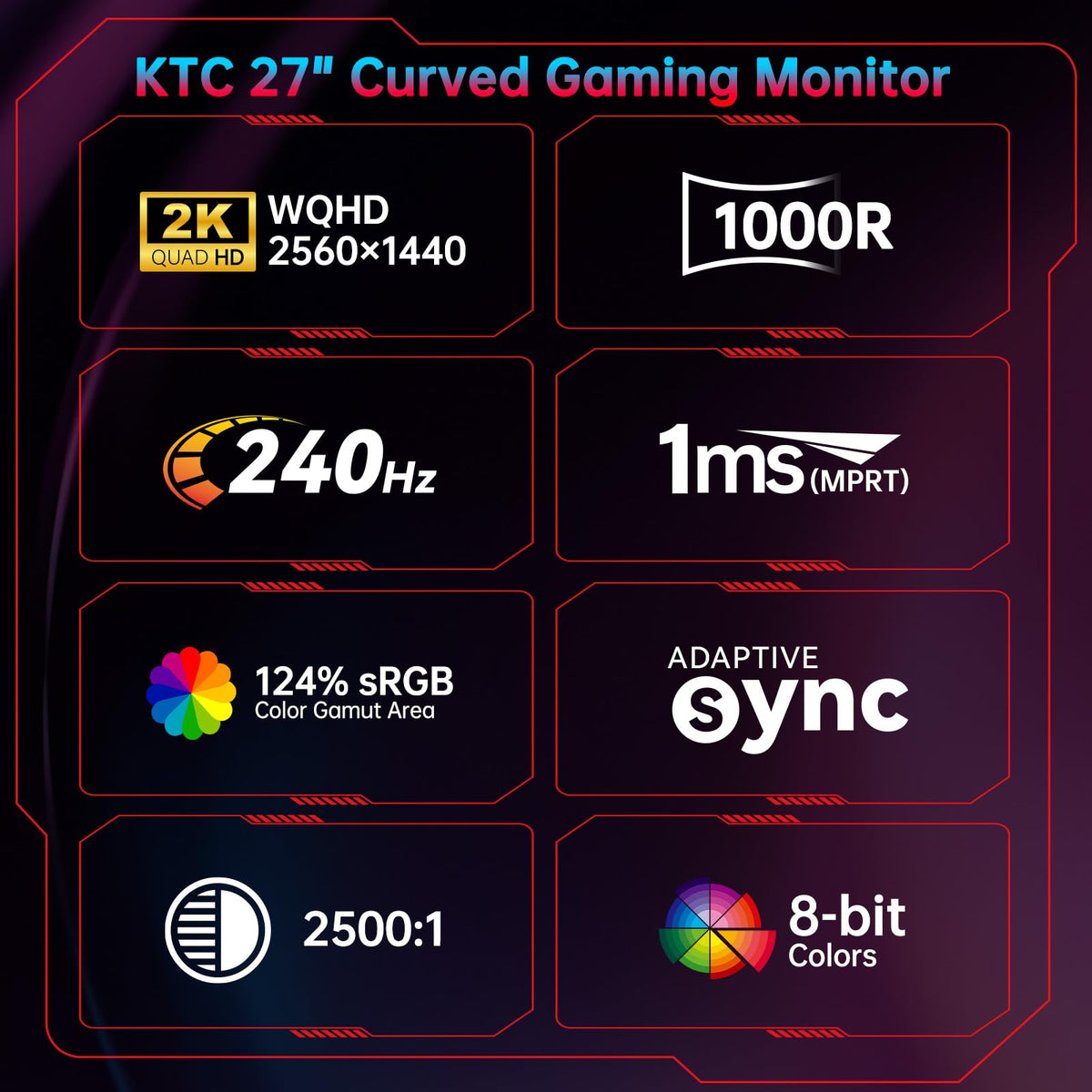 27 Inch 240Hz Curved 2K QHD Gaming Monitor G6620