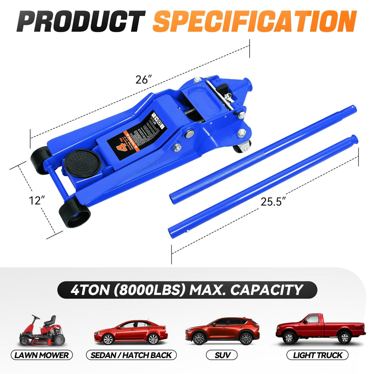 4 Ton Low Profile Floor Jack C5616