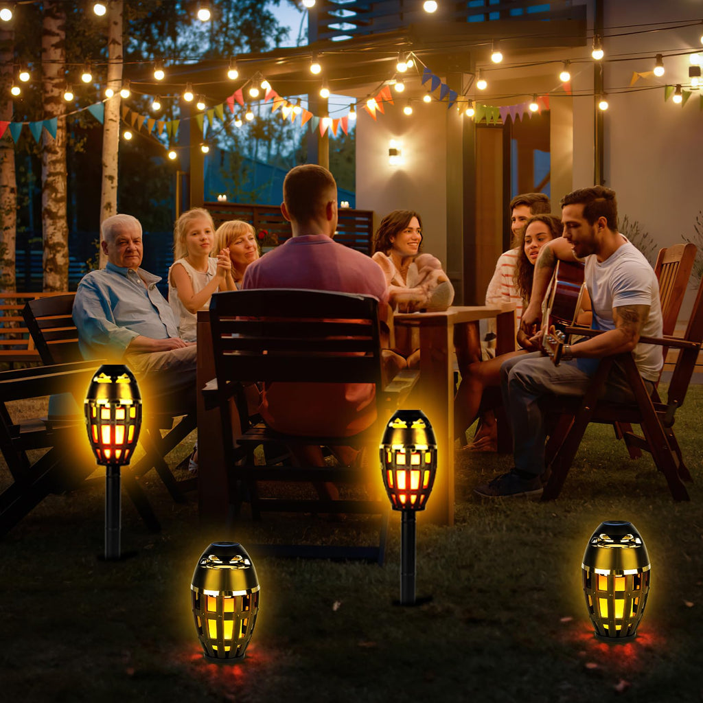2 Pack Outdoor Bluetooth Flame Speakers with Stakes T85105