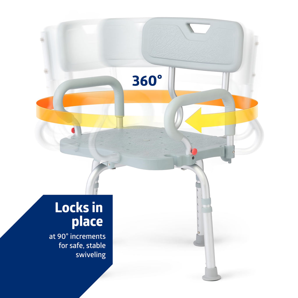 Swivel Bath Chair with Backrest B1874