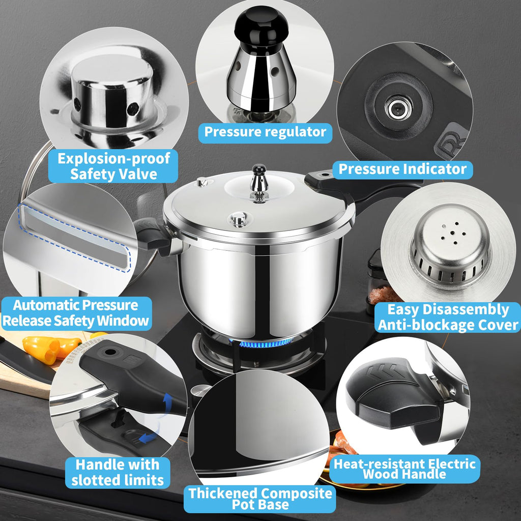 Stainless Steel 3 Quart Pressure Cooker X8220