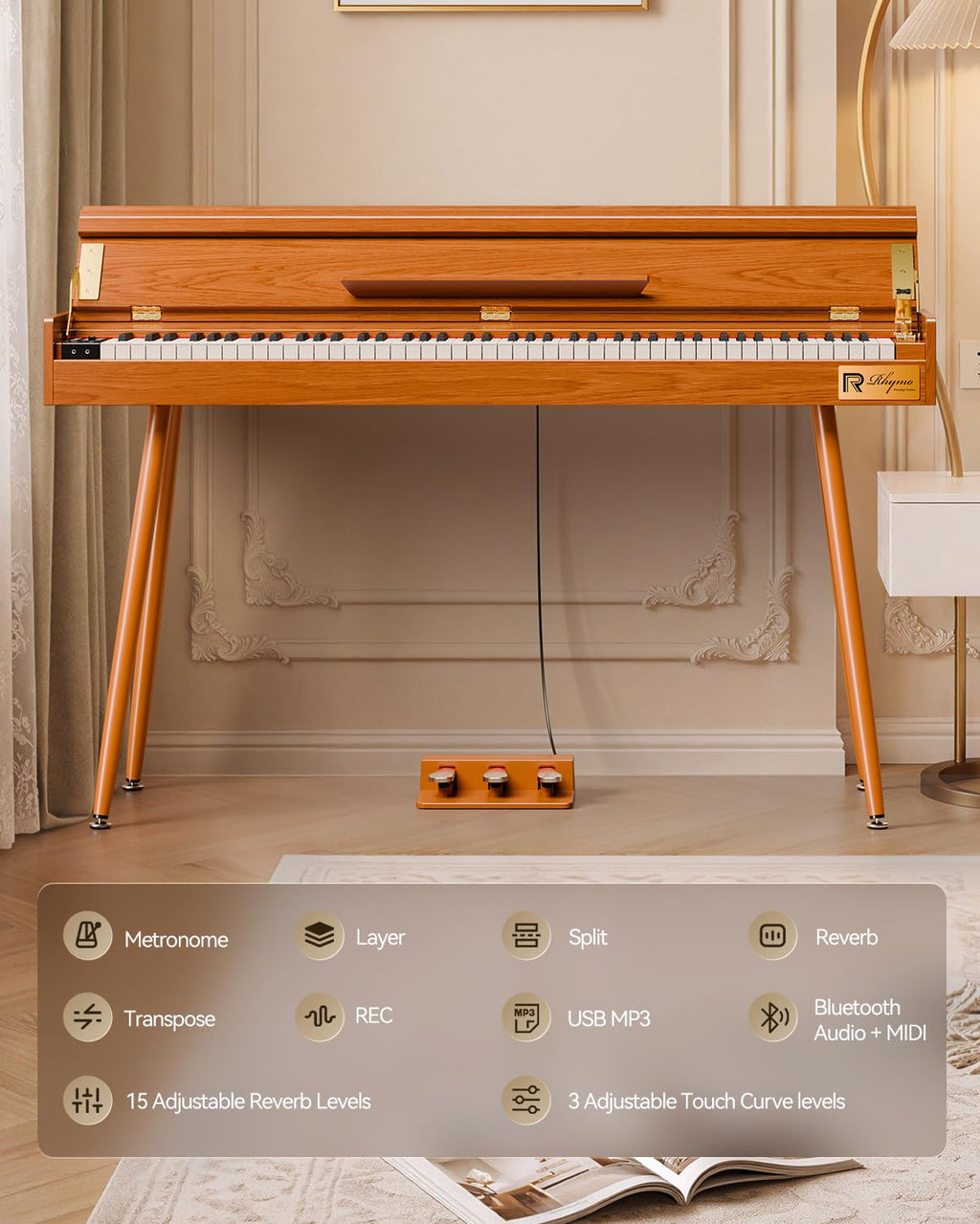 88-Key Weighted Hammer Action Digital Piano W5550