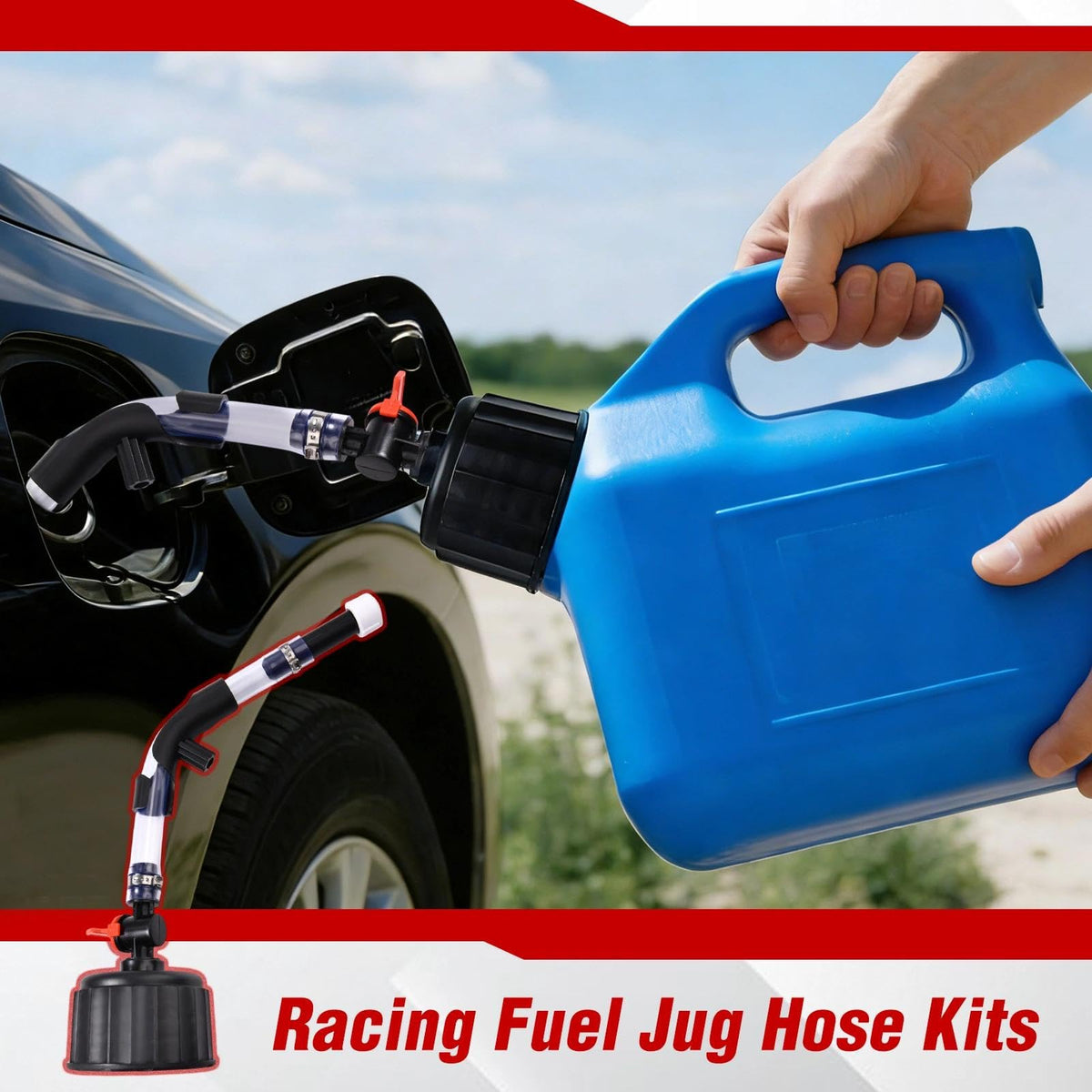 4Pcs Racing Fuel Filler Hose Kits X6892