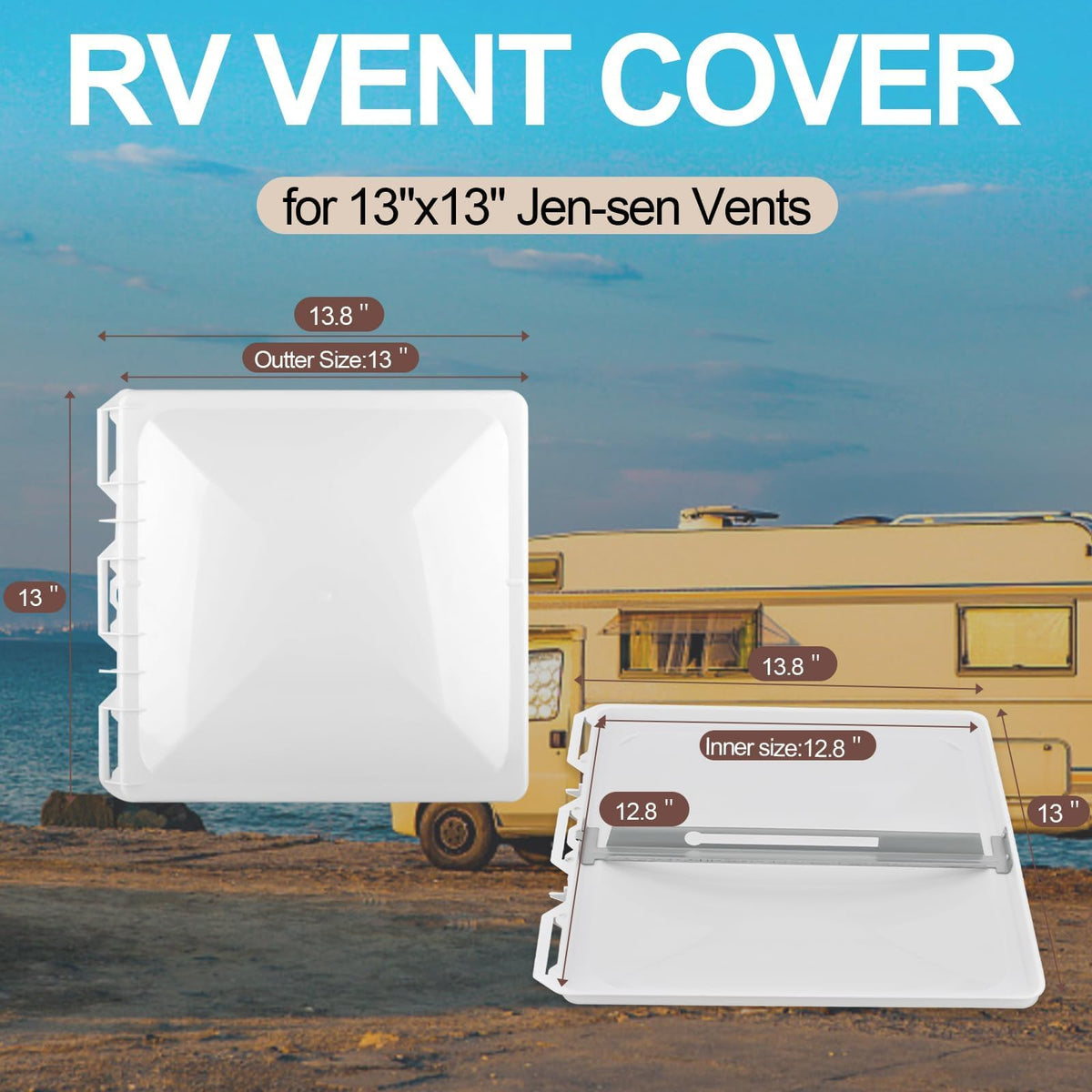 13" x 13" RV Vent Cover/Lid Metal Base M968441