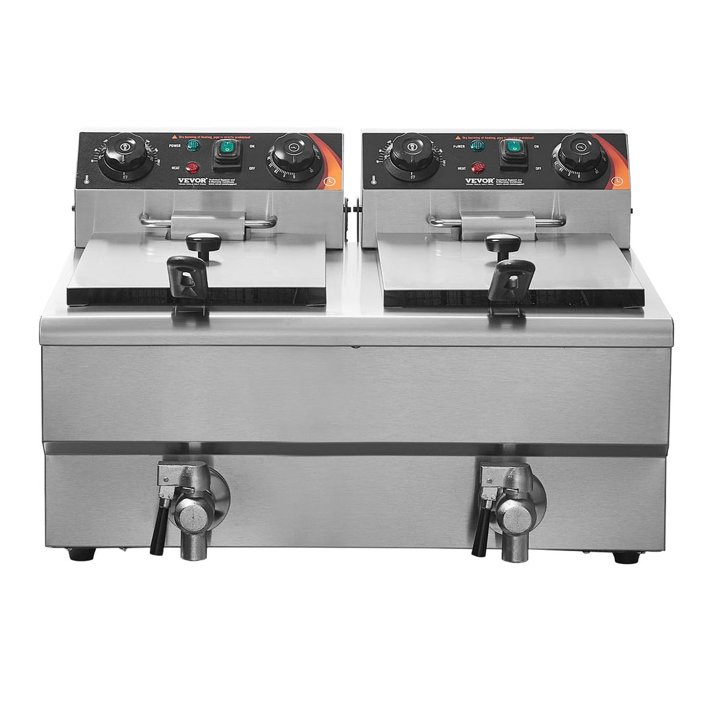 3000W Dual Tank Stainless Steel Electric Deep Fryer I6258