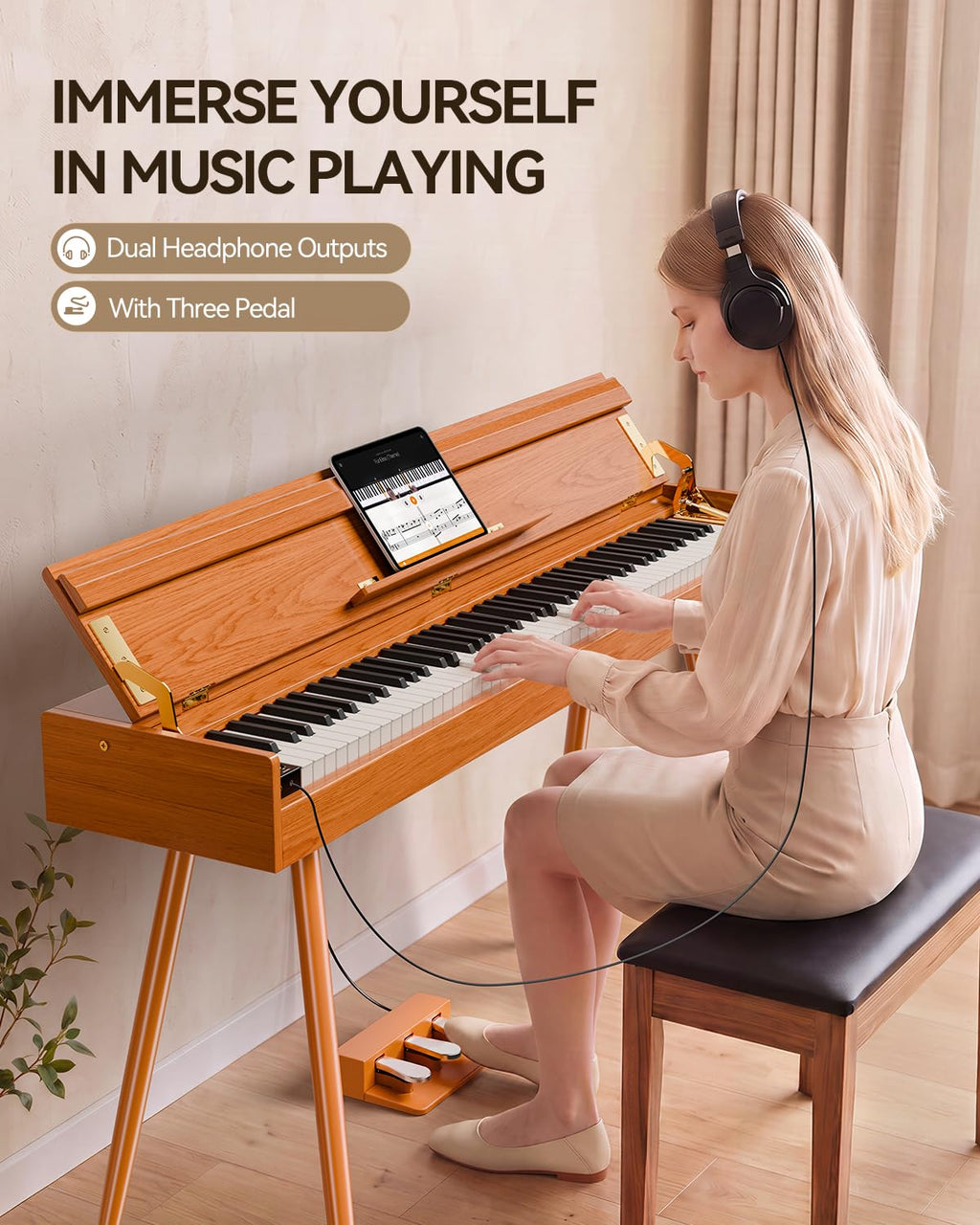 88-Key Weighted Hammer Action Digital Piano W5550