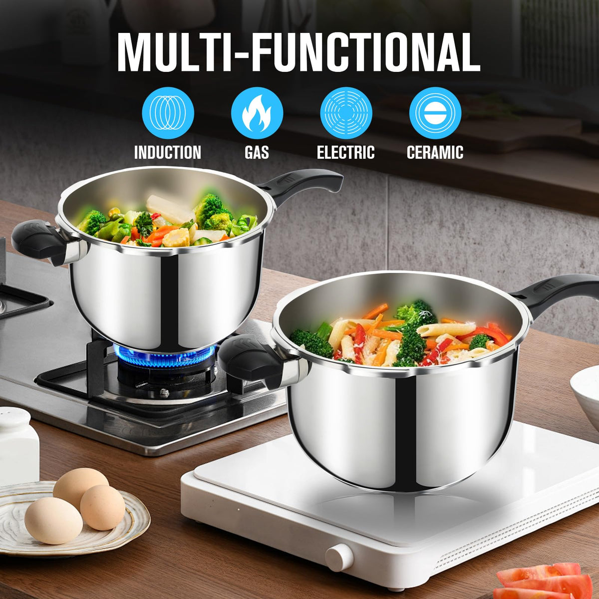 Stainless Steel 3 Quart Pressure Cooker X8220