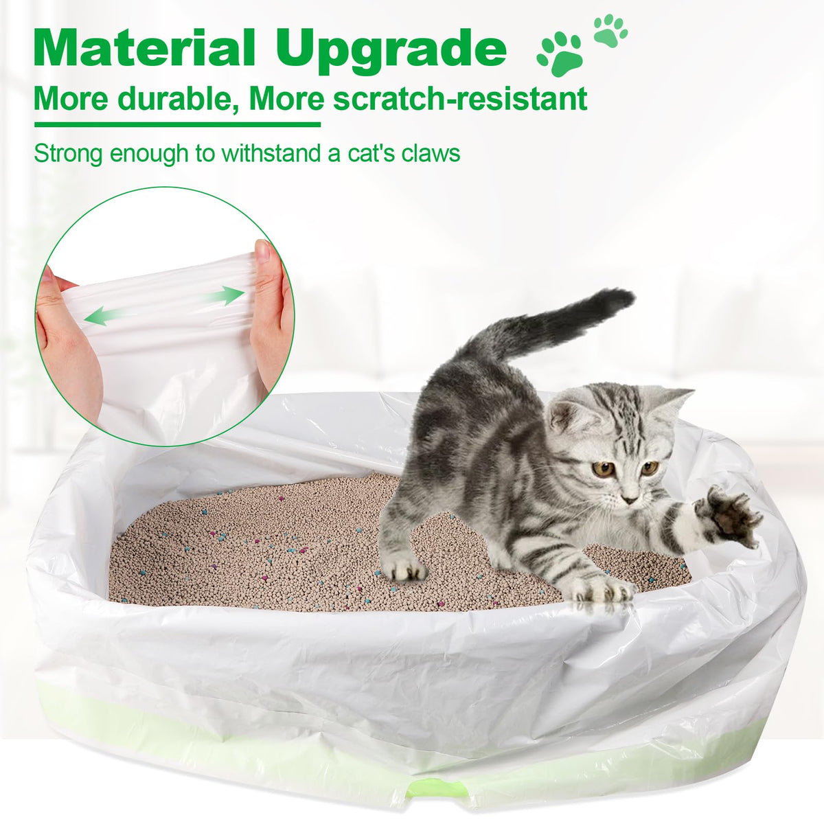 100 PCS Jumbo Cat Litter Box Liners 36"x19" T3567