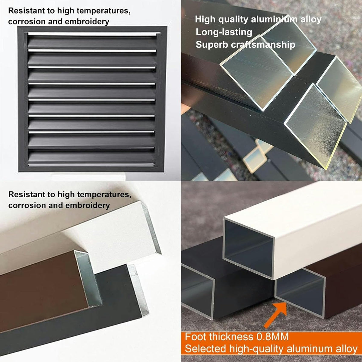 Aluminum Air Conditioner Fence Cover White 100*50*70cm K830