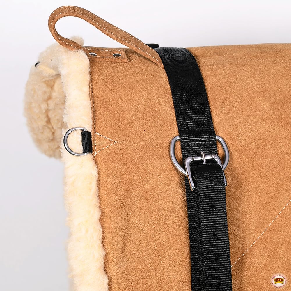 Tan Suede Leather Western Bareback Pad E4890