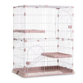 3/4-Tier Cat Cage Playpen with 3 Platforms, 3 Doors & 2 Ramps N688