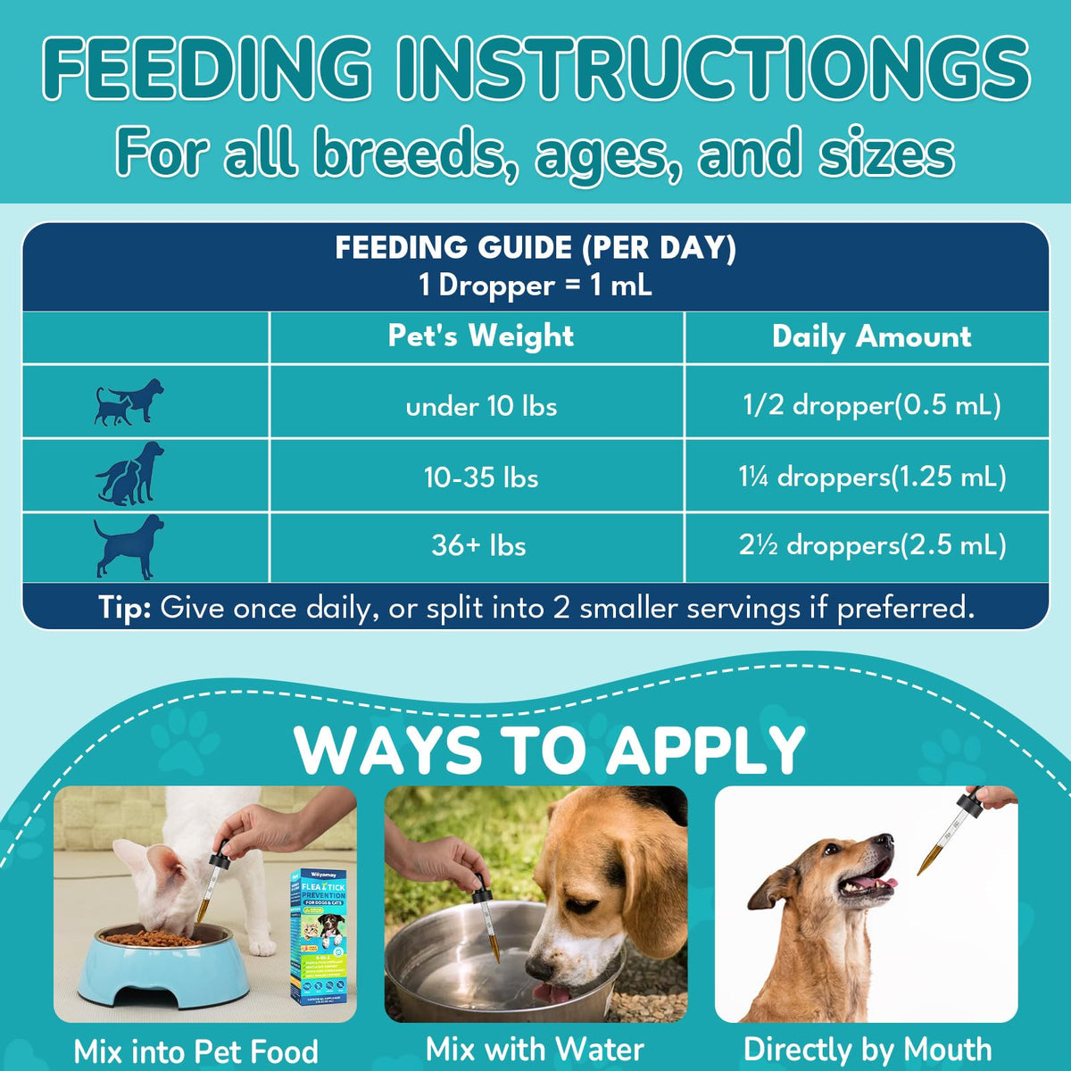 Natural Flea & Tick Prevention Bundle for Cats & Dogs, 200 Chews + Herbal Drops W7419