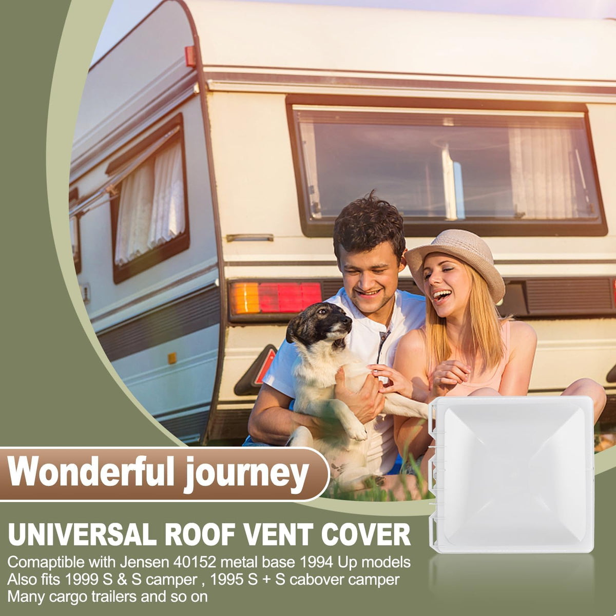 13" x 13" RV Vent Cover/Lid Metal Base M968441