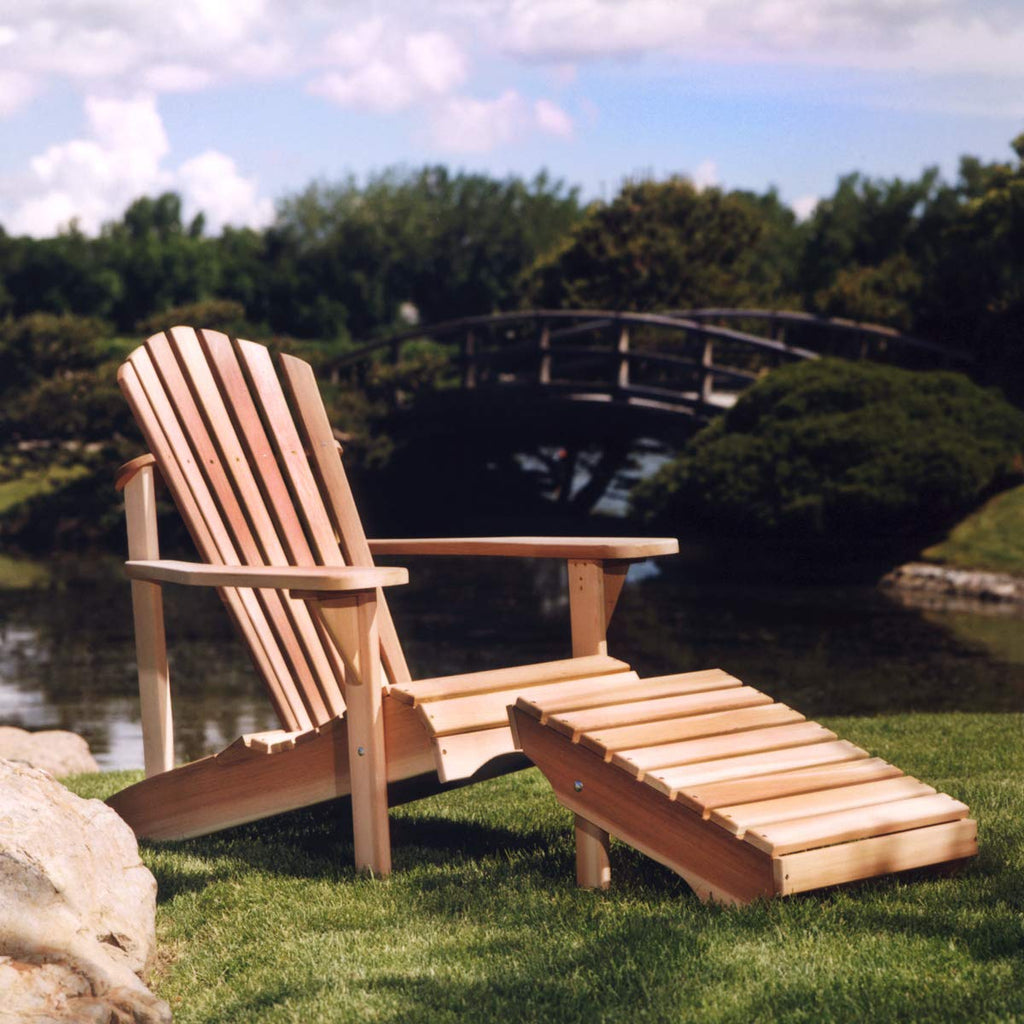 Adirondack Cedar Patio Chair & Ottoman T4735