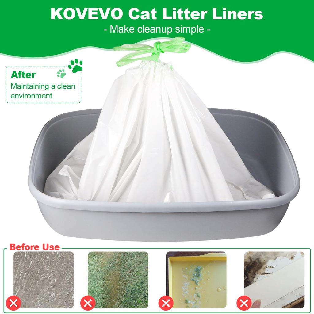 100 PCS Jumbo Cat Litter Box Liners 36"x19" T3567