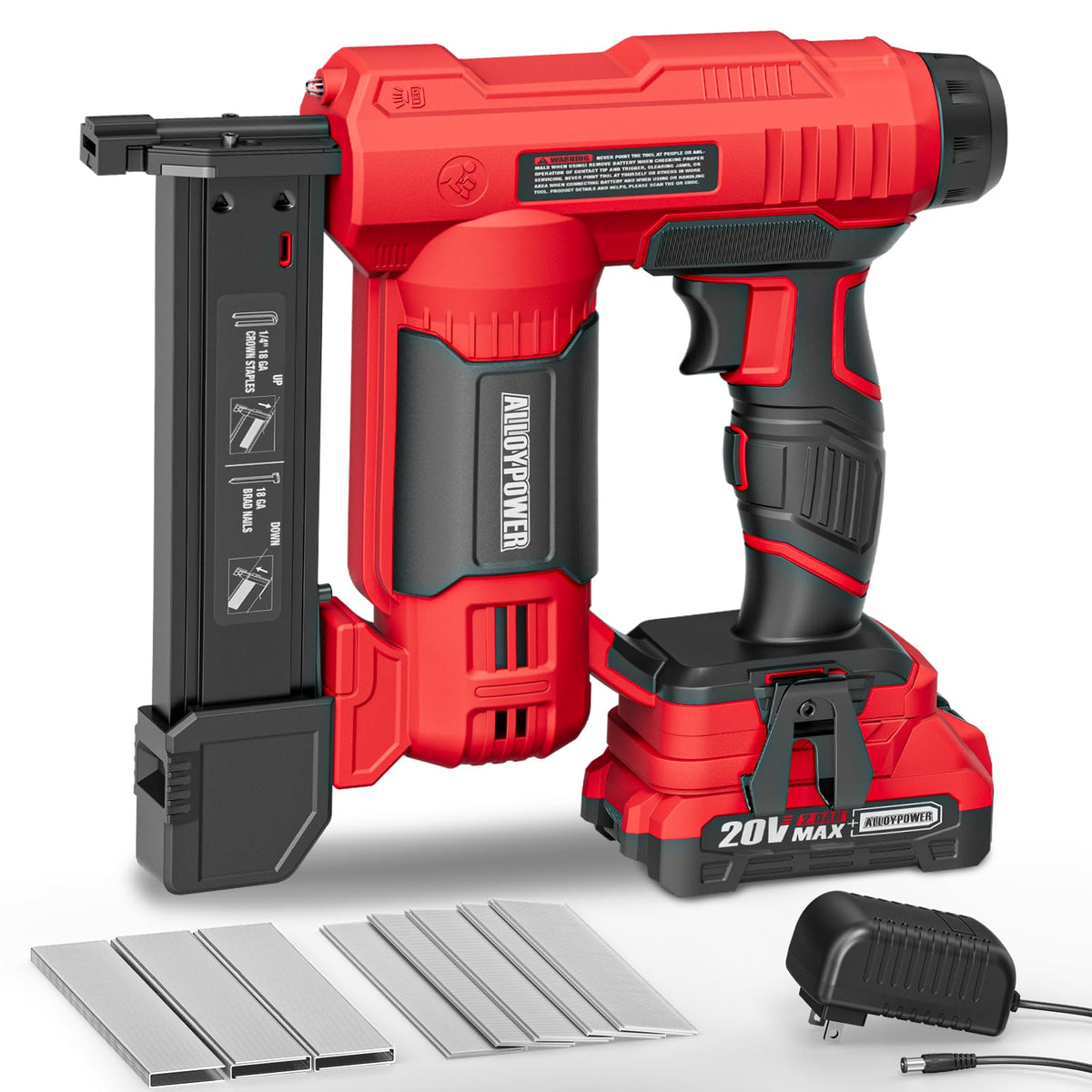 2 in 1 Cordless Brad Nailer and Electric Stapler with Battery and Charger O681859