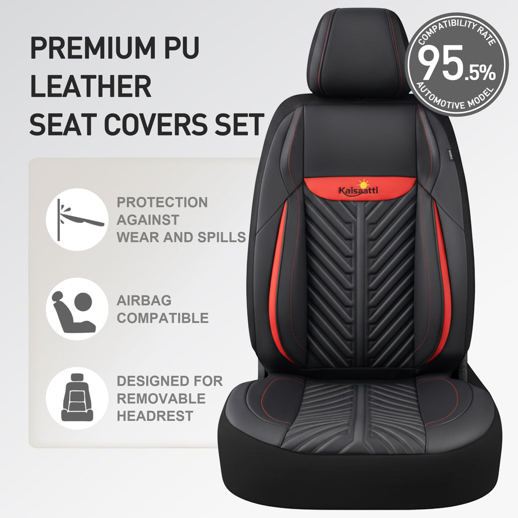 PU Leather Waterproof Car Seat Covers Full Set C743