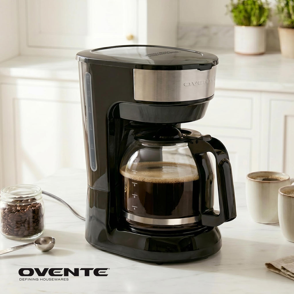 12-Cup Drip Coffee Maker with On/Off Switch, Black O428551
