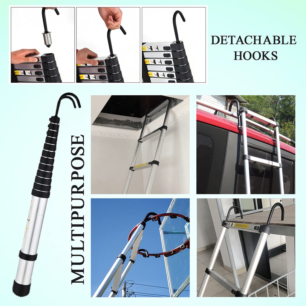 Collapsible Telescoping Ladder 20.5FT Aluminum Lightweight 330LB Capacity V81803