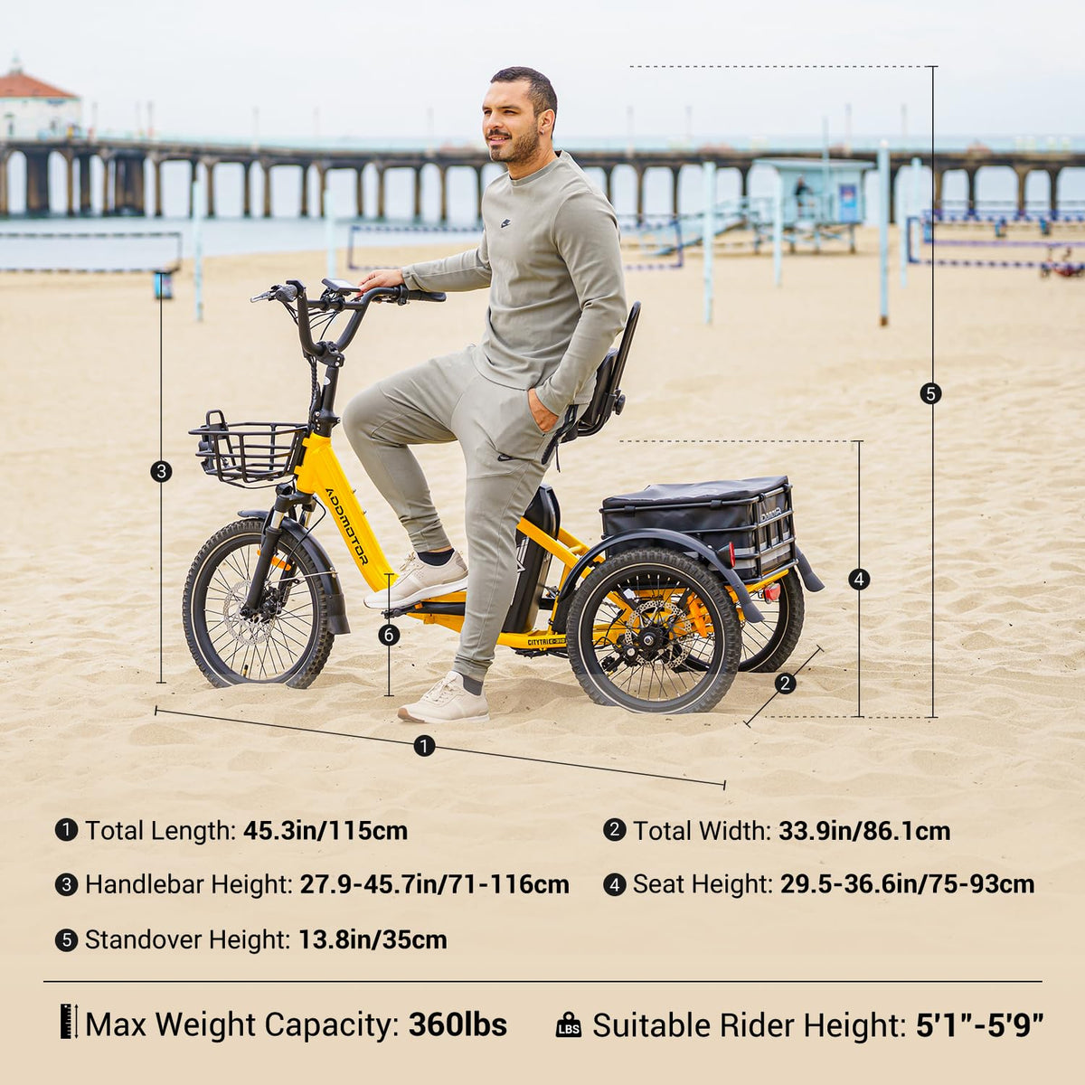 Folding Electric Tricycle 750W 48V 20Ah UL2849 W13984