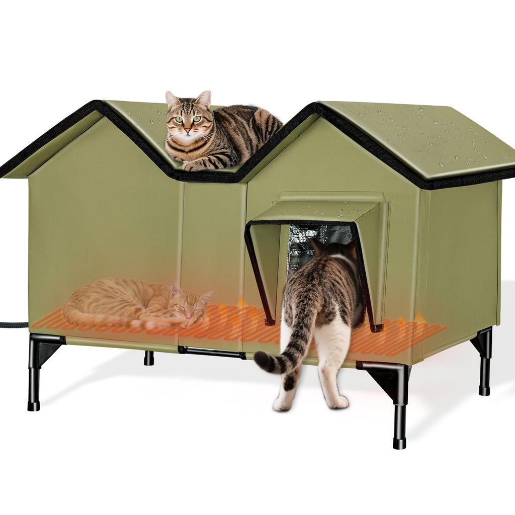 Weatherproof Outdoor Heated Cat House Z6860