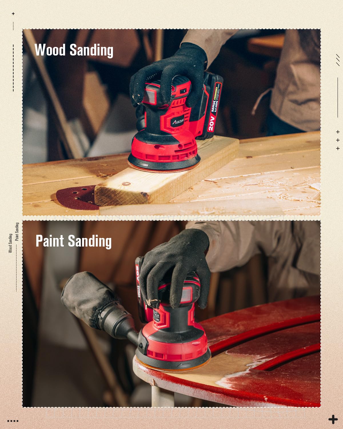 20V Cordless Random Orbital Sander 5” Q34034