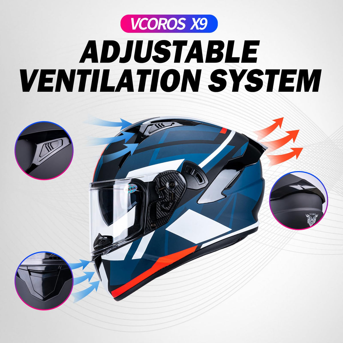 Full Face Dual Visor Motorcycle Helmet M635598