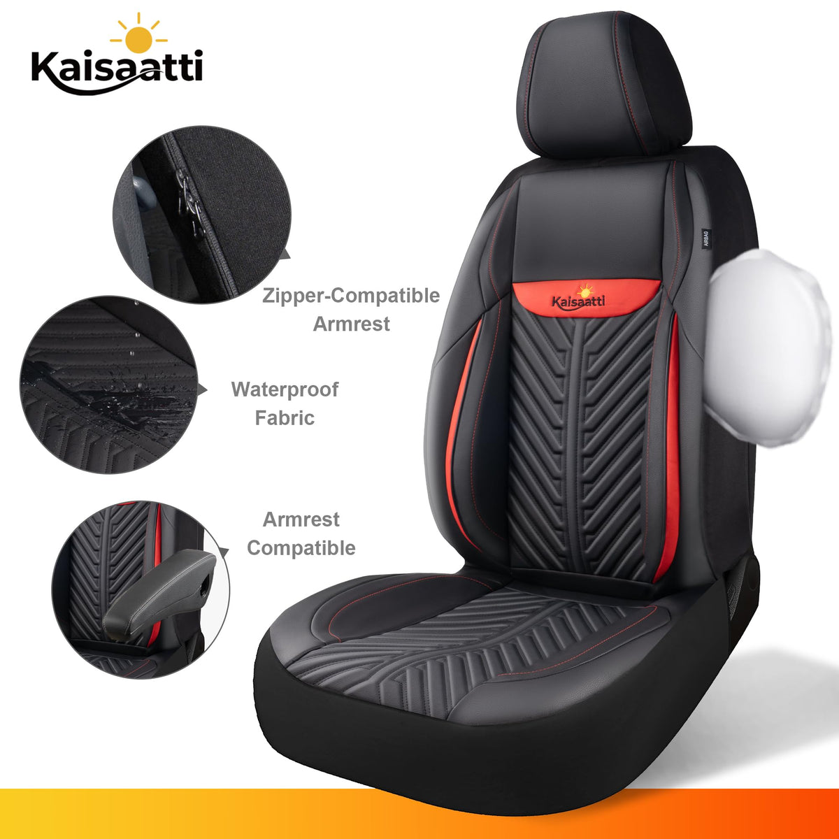 PU Leather Waterproof Car Seat Covers Full Set C743