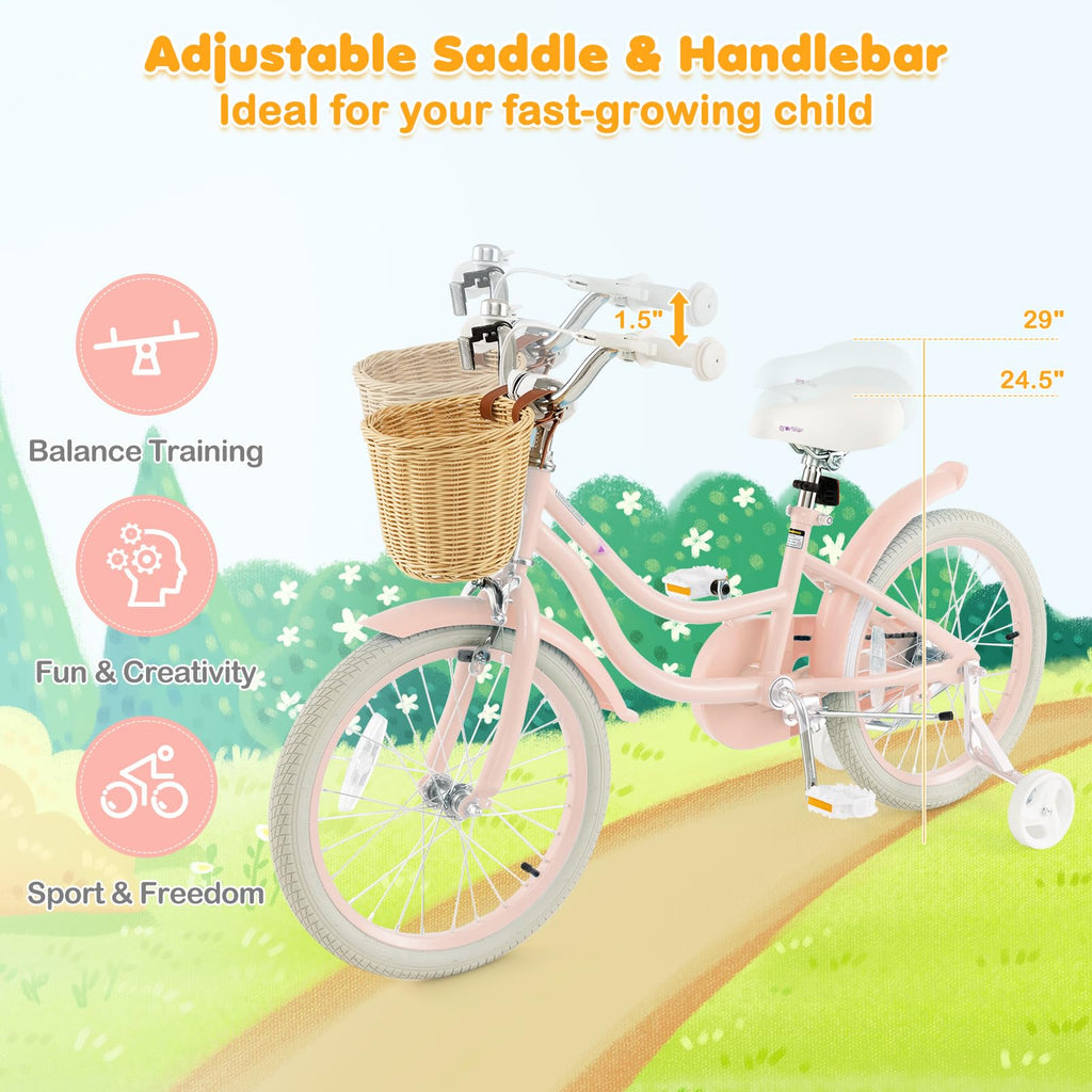 14 16 18 Inch Kids Bike with Training Wheels J5078
