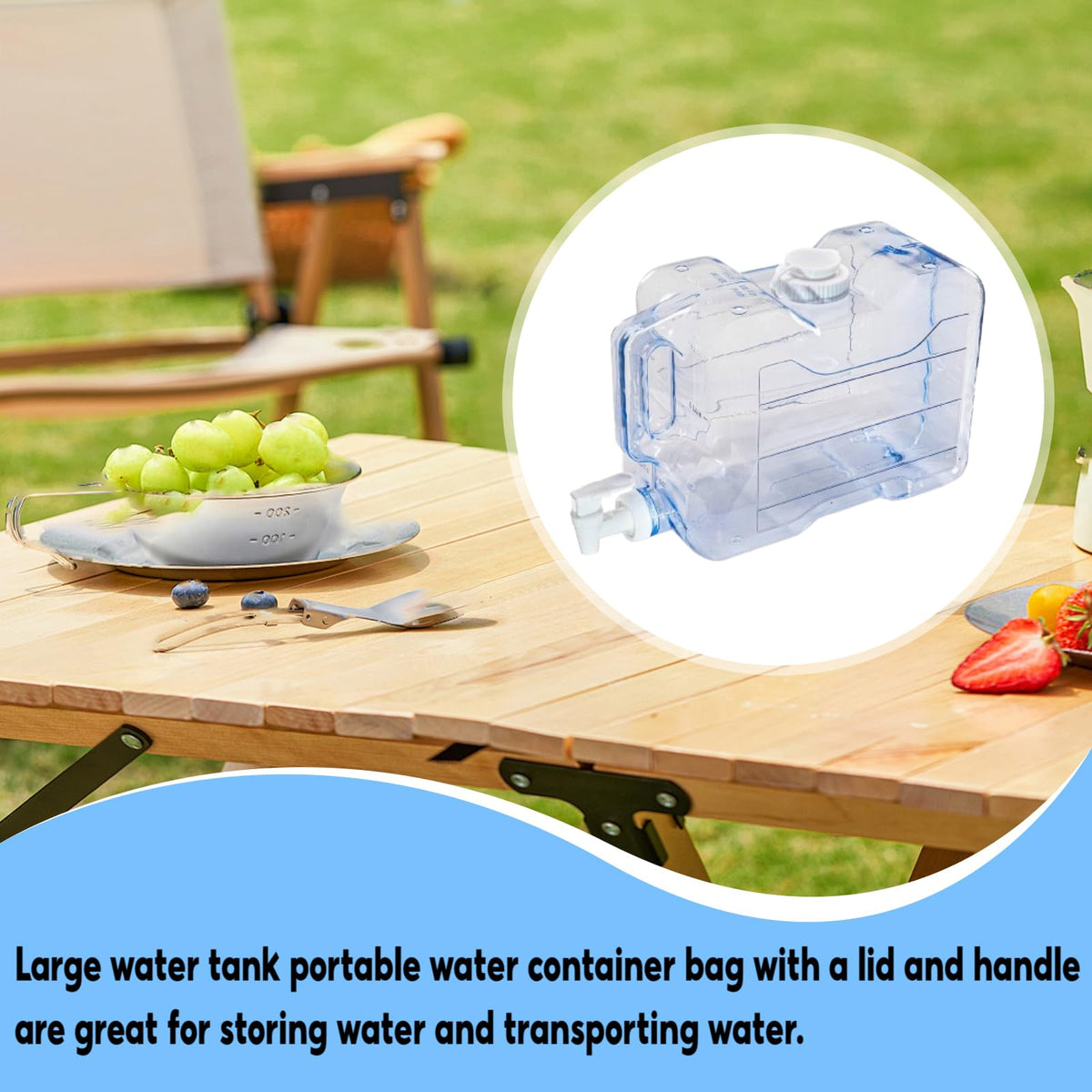 5.7L Portable Water Container with Lid and Handle R265