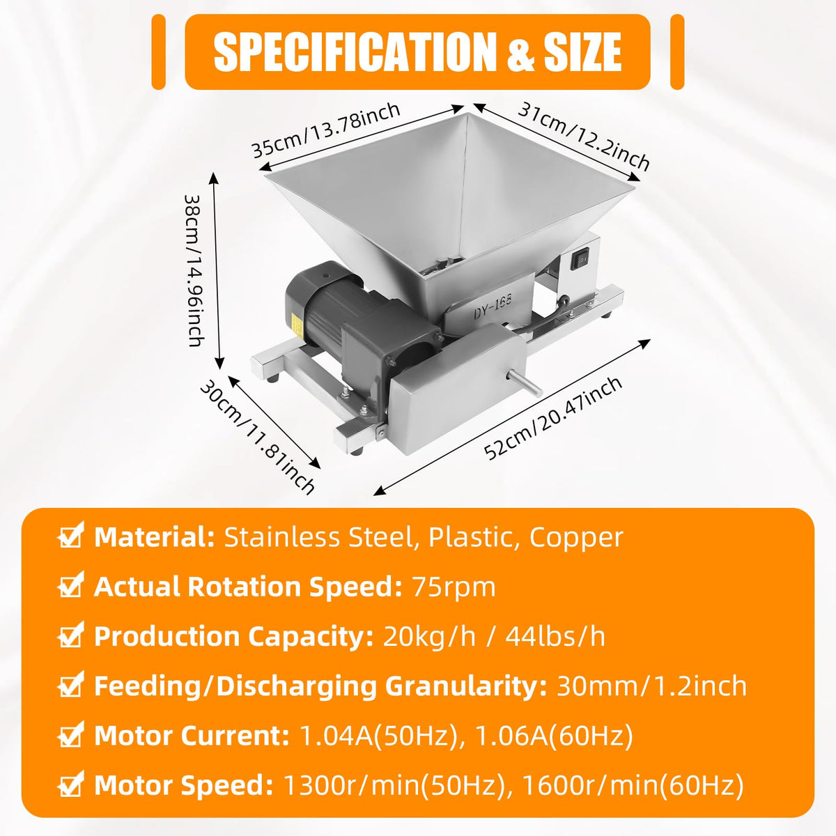 4L Stainless Steel Electric Fruit Crusher J994699