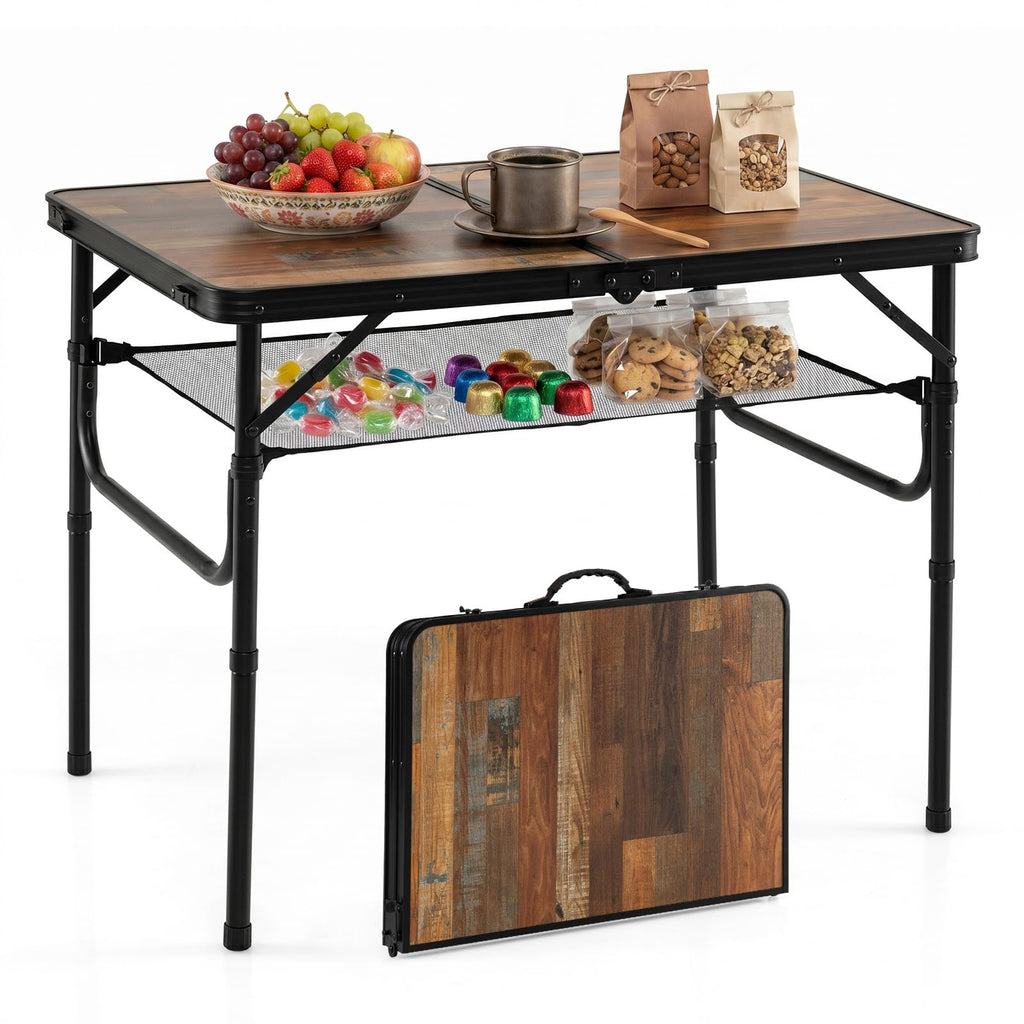 3 FT Portable Aluminum Folding Camping Table with Carry Handle K2747