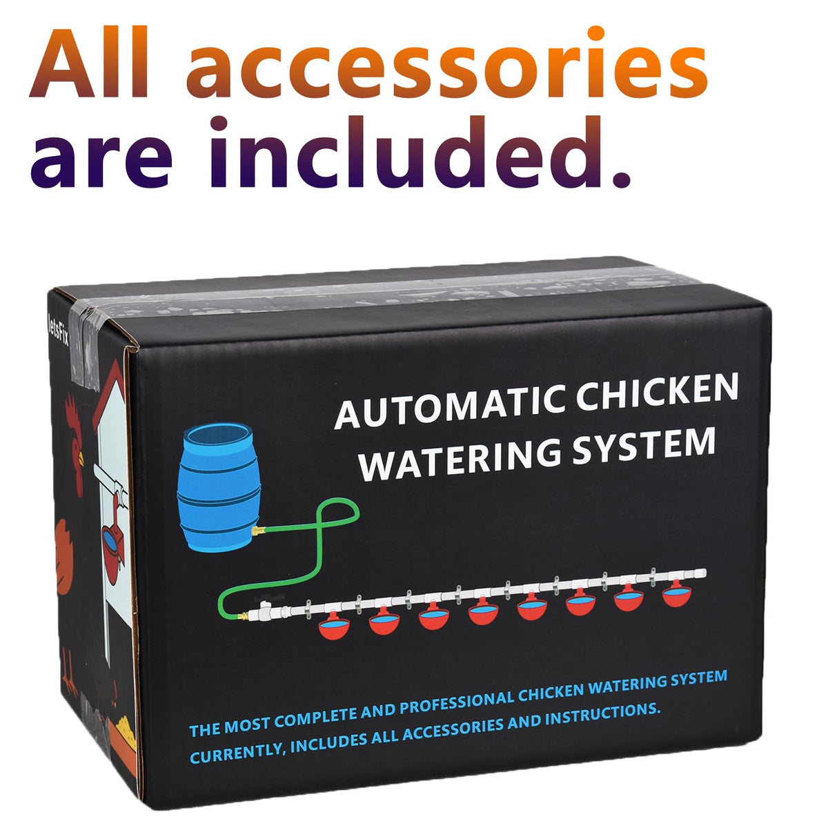 Automatic Chicken Watering System with PVC Pipe I332