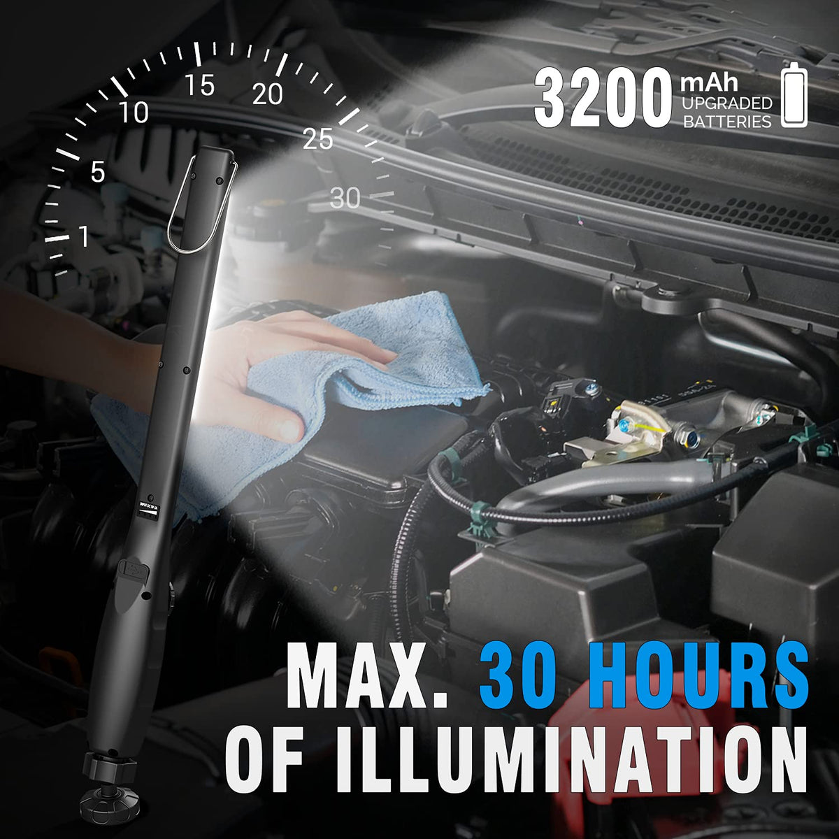 700 Lumens Rechargeable Magnetic COB LED Work Light H7944