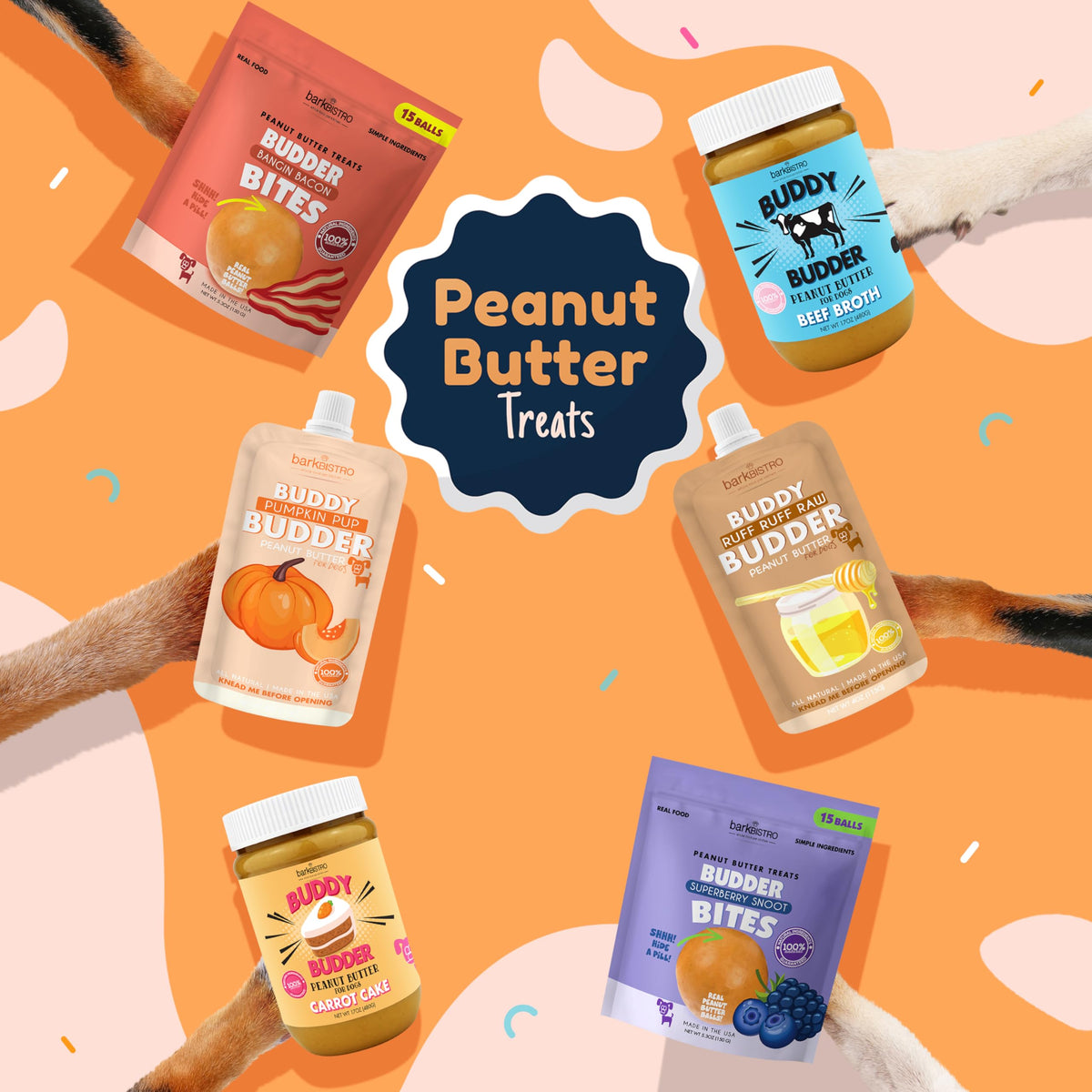 Peanut Butter for Dogs 3 Pack 4oz Squeeze Packs W1064