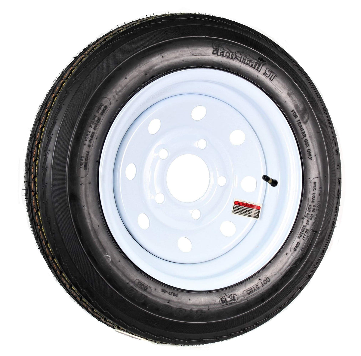 White 5 Lug Trailer Tire Rim Assembly N329651