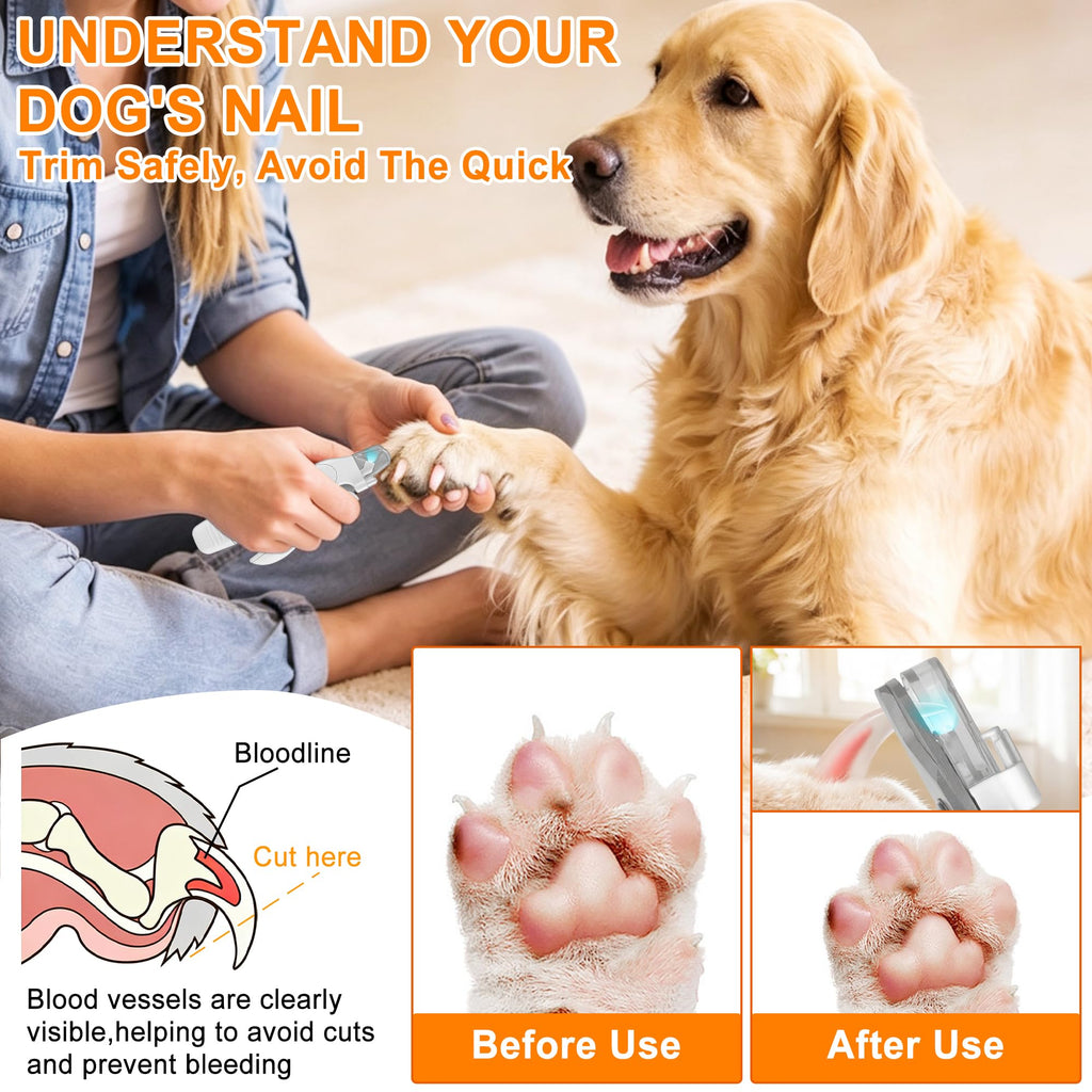 Dog Nail Clippers & Grinder with LED Light F954478