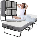 Folding Bed with 5" Memory Foam Mattress Twin Size Metal Frame V330