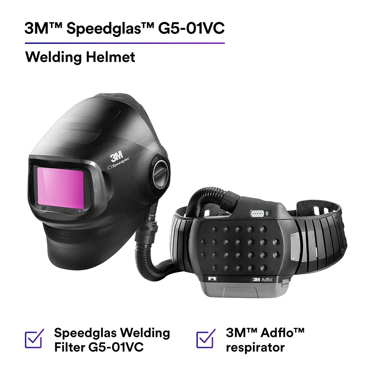 Heavy-Duty Welding Helmet with PAPR Assembly W46110
