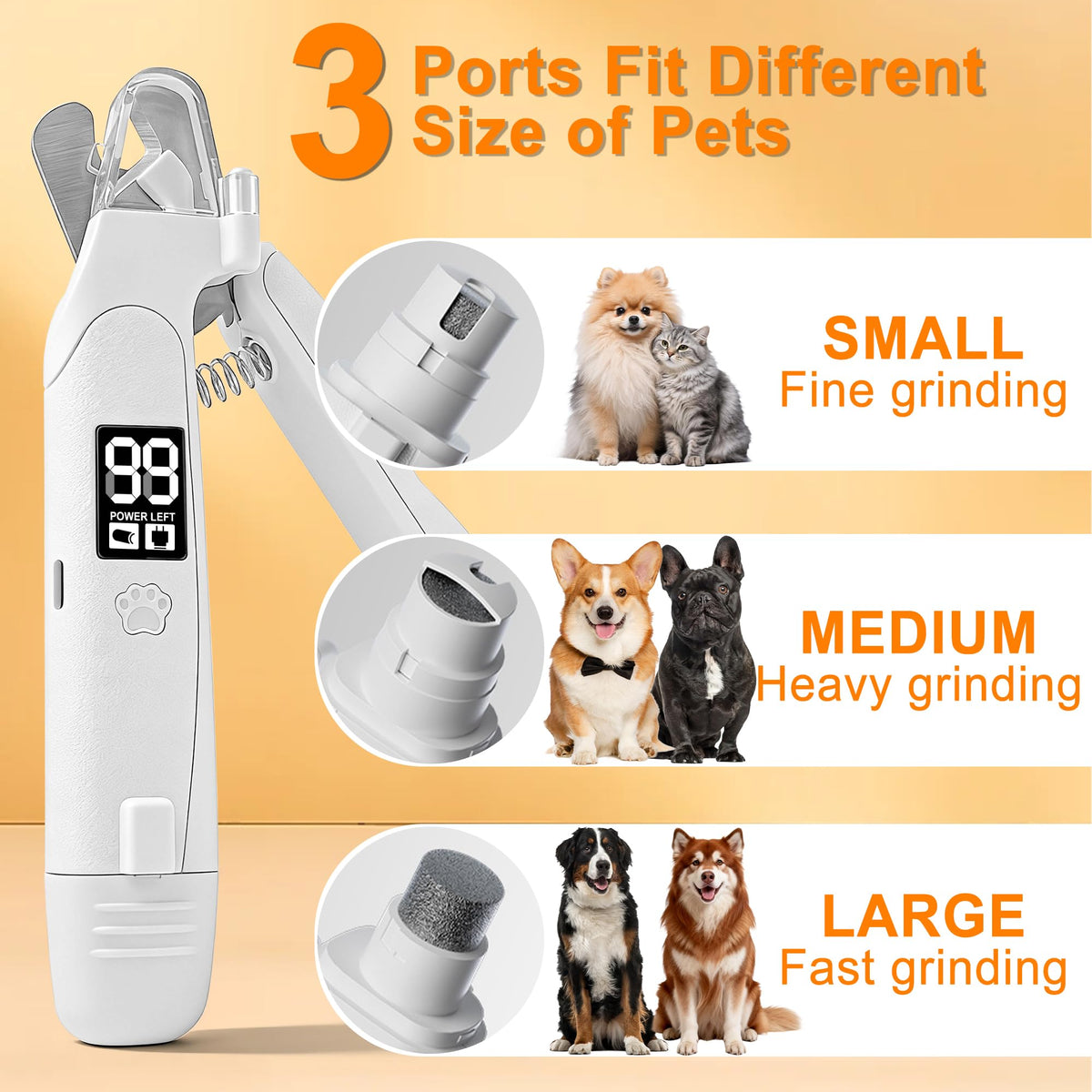 Dog Nail Clippers & Grinder with LED Light F954478
