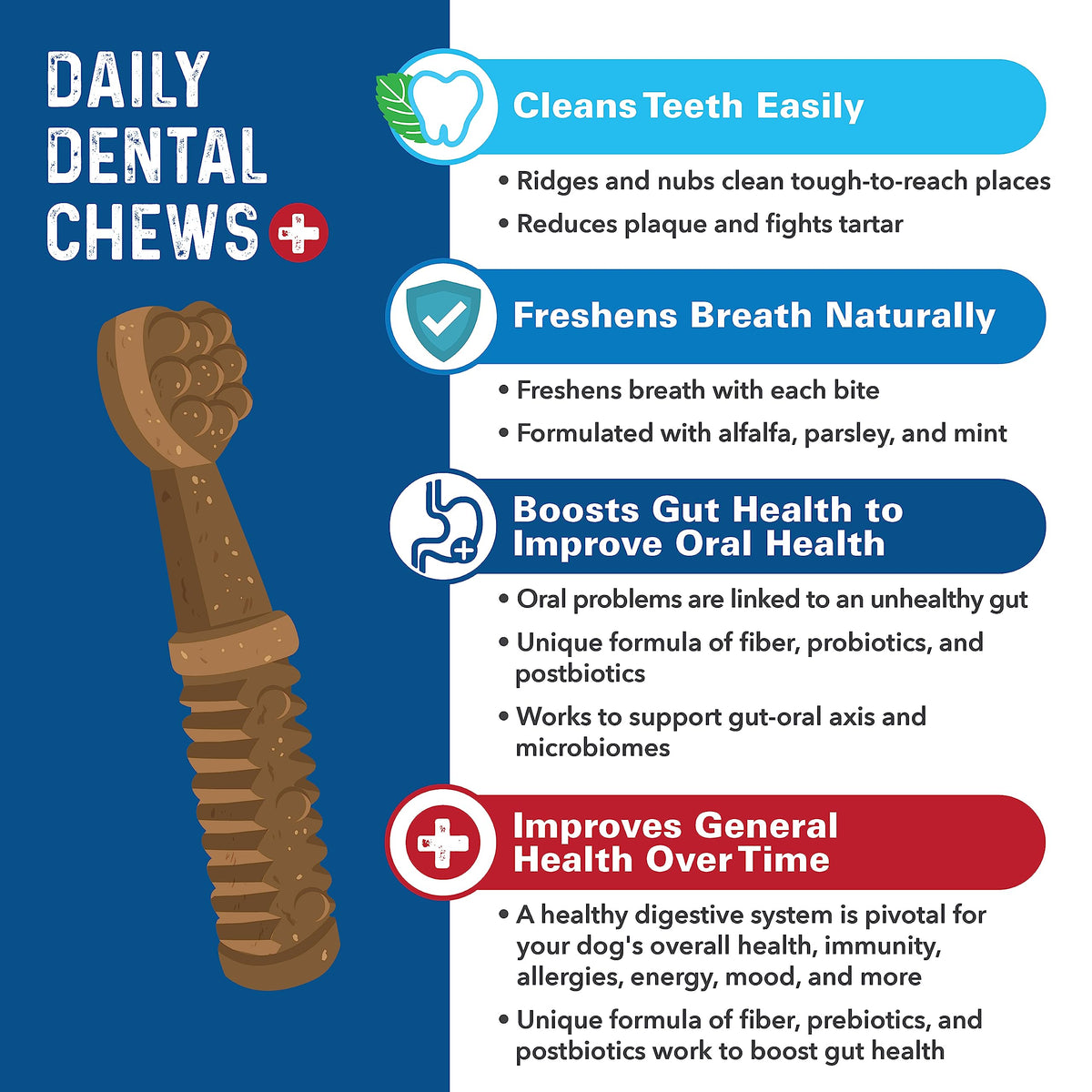 Dog Dental Chews, 24 Ct U2407
