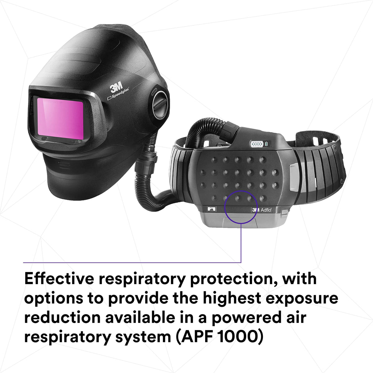Heavy-Duty Welding Helmet with PAPR Assembly W46110